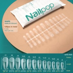 NAILPOP 120db műköröm teljes fedő nyomó köröm koporsó puha gél American Pose kapszula műköröm tippek hosszabbító rendszerhez