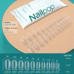 NAILPOP 120db műköröm teljes fedő nyomó köröm koporsó puha gél American Pose kapszula műköröm tippek hosszabbító rendszerhez