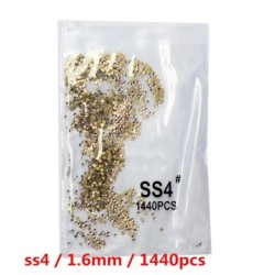 SS3-ss8 1440db Clear Crystal AB arany 3D Non HotFix FlatBack Nail Art strassz Dekorációk Cipők és Táncdíszítések