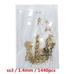 SS3-ss8 1440db Clear Crystal AB arany 3D Non HotFix FlatBack Nail Art strassz Dekorációk Cipők és Táncdíszítések