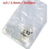 SS3-ss8 1440db Clear Crystal AB arany 3D Non HotFix FlatBack Nail Art strassz Dekorációk Cipők és Táncdíszítések