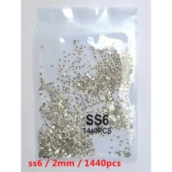 SS3-ss8 1440db Clear Crystal AB arany 3D Non HotFix FlatBack Nail Art strassz Dekorációk Cipők és Táncdíszítések