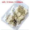 SS3-ss8 1440db Clear Crystal AB arany 3D Non HotFix FlatBack Nail Art strassz Dekorációk Cipők és Táncdíszítések