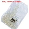 SS3-ss8 1440db Clear Crystal AB arany 3D Non HotFix FlatBack Nail Art strassz Dekorációk Cipők és Táncdíszítések