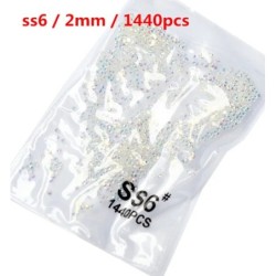 SS3-ss8 1440db Clear Crystal AB arany 3D Non HotFix FlatBack Nail Art strassz Dekorációk Cipők és Táncdíszítések