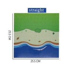 32x32 pont szigeti füves stílusú alaplap alkatrészek városi katonai katonafigurákhoz Moc építőkockák téglák jelenet gyerekeknek 