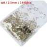 SS3-ss8 1440db Clear Crystal AB arany 3D Non HotFix FlatBack Nail Art strassz Dekorációk Cipők és Táncdíszítések