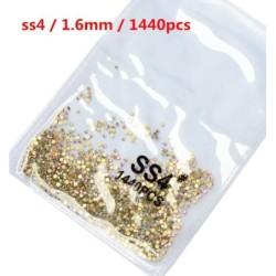 SS3-ss8 1440db Clear Crystal AB arany 3D Non HotFix FlatBack Nail Art strassz Dekorációk Cipők és Táncdíszítések