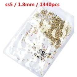 SS3-ss8 1440db Clear Crystal AB arany 3D Non HotFix FlatBack Nail Art strassz Dekorációk Cipők és Táncdíszítések