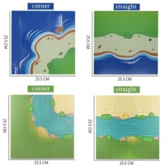 32x32 pont szigeti füves stílusú alaplap alkatrészek városi katonai katonafigurákhoz Moc építőkockák téglák jelenet gyerekeknek 