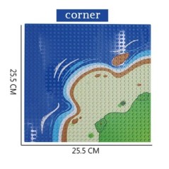 32x32 pont szigeti füves stílusú alaplap alkatrészek városi katonai katonafigurákhoz Moc építőkockák téglák jelenet gyerekeknek 