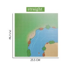 32x32 pont szigeti füves stílusú alaplap alkatrészek városi katonai katonafigurákhoz Moc építőkockák téglák jelenet gyerekeknek 