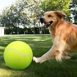 24 cm-es óriás teniszlabda kutyarágójátékhoz Pet Kutya Interaktív játékok Nagy felfújható teniszlabda kisállatkellékek kültéri k