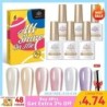 BORN PRETTY 10ml Double Light Moonlight Cat mágneses zselés körömlakk szett, fehér ezüstfényű köröm áztatás UV LED UV gél készle