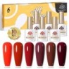 BORN PRETTY 10ml Double Light Moonlight Cat mágneses zselés körömlakk szett, fehér ezüstfényű köröm áztatás UV LED UV gél készle