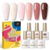 BORN PRETTY 10ml Double Light Moonlight Cat mágneses zselés körömlakk szett, fehér ezüstfényű köröm áztatás UV LED UV gél készle