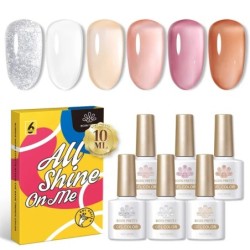 BORN PRETTY 10ml Double Light Moonlight Cat mágneses zselés körömlakk szett, fehér ezüstfényű köröm áztatás UV LED UV gél készle