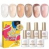 BORN PRETTY 10ml Double Light Moonlight Cat mágneses zselés körömlakk szett, fehér ezüstfényű köröm áztatás UV LED UV gél készle