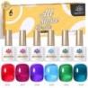 BORN PRETTY 10ml Double Light Moonlight Cat mágneses zselés körömlakk szett, fehér ezüstfényű köröm áztatás UV LED UV gél készle