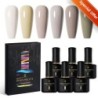 BORN PRETTY 10ml Double Light Moonlight Cat mágneses zselés körömlakk szett, fehér ezüstfényű köröm áztatás UV LED UV gél készle