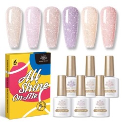 BORN PRETTY 10ml Double Light Moonlight Cat mágneses zselés körömlakk szett, fehér ezüstfényű köröm áztatás UV LED UV gél készle