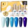 BORN PRETTY 10ml Double Light Moonlight Cat mágneses zselés körömlakk szett, fehér ezüstfényű köröm áztatás UV LED UV gél készle