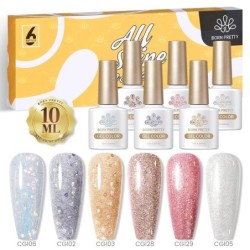 BORN PRETTY 10ml Double Light Moonlight Cat mágneses zselés körömlakk szett, fehér ezüstfényű köröm áztatás UV LED UV gél készle