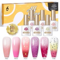 BORN PRETTY 10ml Double Light Moonlight Cat mágneses zselés körömlakk szett, fehér ezüstfényű köröm áztatás UV LED UV gél készle