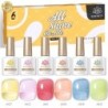 BORN PRETTY 10ml Double Light Moonlight Cat mágneses zselés körömlakk szett, fehér ezüstfényű köröm áztatás UV LED UV gél készle