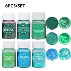 18 színes epoxigyanta pigment készletek csillámpor festék gyöngy pigment természetes csillám ásványi por barkácsolás csillogó ep