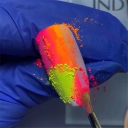 1Szett Neon körömpúder szemhéjpúder Dust Fluorenscens Effect Köröm Csillogó Pigment Króm Por Barkács Köröm Csillogó Dekorációs M