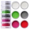 1Szett Neon körömpúder szemhéjpúder Dust Fluorenscens Effect Köröm Csillogó Pigment Króm Por Barkács Köröm Csillogó Dekorációs M