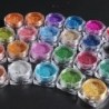 23 színű metál króm körömpor készlet Y2K Magic Mirror arany ezüst dekor Dörzsölő csillámos pigment pehely manikűr kiegészítők