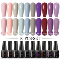 MEET ACROSS 10 DB/Szett Gél körömlakk Fluoreszkáló Neon Tavaszi Nyári Félig Permanens Soak Off Nail Art Lakk UV Gél körömre