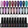 MEET ACROSS 10 DB/Szett Gél körömlakk Fluoreszkáló Neon Tavaszi Nyári Félig Permanens Soak Off Nail Art Lakk UV Gél körömre