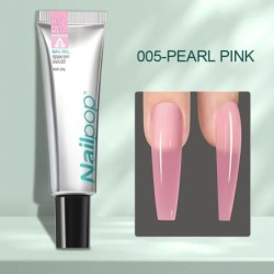 NAILPOP 6 Colors Poly körömhosszabbító gél készlet Nude Pink Komplett kezdőkészlet alapozó fedőréteggel kezdő köröm DIY Női aján