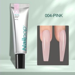 NAILPOP 6 Colors Poly körömhosszabbító gél készlet Nude Pink Komplett kezdőkészlet alapozó fedőréteggel kezdő köröm DIY Női aján