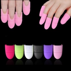 10 db/táska Nail Art Soak Off Cap Szilikon UV gél lakk eltávolító pakolás Tiszta polírozás Újrafelhasználható pakolások Gumi man