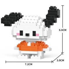 Cinnamoroll Mickey Mouse Stitch rajzfilm Hello Kitty blokk karakter összerakott modell építőkocka babák játék gyerekeknek ajándé