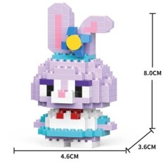 Cinnamoroll Mickey Mouse Stitch rajzfilm Hello Kitty blokk karakter összerakott modell építőkocka babák játék gyerekeknek ajándé