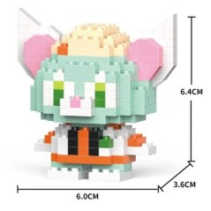 Cinnamoroll Mickey Mouse Stitch rajzfilm Hello Kitty blokk karakter összerakott modell építőkocka babák játék gyerekeknek ajándé