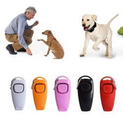 2 az 1-ben Pet Dog Clicker Kutyakiképző síp Clicker Kutyakiképző Kölyökkutya Stop Ugatás Kiképző Segédeszköz Kulcstartóval Kisál