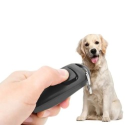 2 az 1-ben Pet Dog Clicker Kutyakiképző síp Clicker Kutyakiképző Kölyökkutya Stop Ugatás Kiképző Segédeszköz Kulcstartóval Kisál