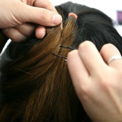 60/240 db fekete hajcsat U-alakú Bobby Pin láthatatlan hullámos hajtű frizura formázás fém hajfogó Barrette hajkiegészítők