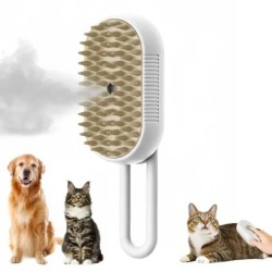 Cat Steamy Brush Kutya Masszázs Fésű Beépített Elektromos Vízpermet Puha Szilikon Kisállatszőrtelenítés Ápmosókefe Macskatartozé