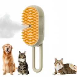 Cat Steamy Brush Kutya Masszázs Fésű Beépített Elektromos Vízpermet Puha Szilikon Kisállatszőrtelenítés Ápmosókefe Macskatartozé