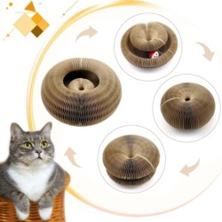 Magic Organ Cat Toy Macskák Karcoló Karcolótábla Kerek hullámos kaparóoszlopos játékok macskáknak Köszörűkörmös macskatartozékok