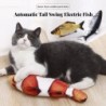 Elektromos macskajáték Fish Pet Cat játékok Szimuláció Fish Swing cica táncos haljáték Vicces macskák rágó játék kellékek USB tö