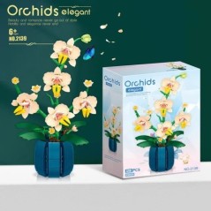 Orchidea építőkocka virágok csokor virág kockák bonsai növény modell téglák romantikus lakberendezési játék gyerekeknek lányokna