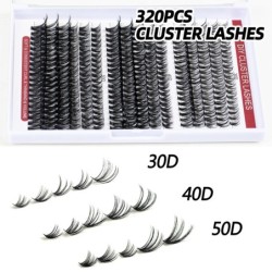 DIY szempillahosszabbító készlet 320 DB Egyedi szempilla hosszabbító 30D40D50D Cluster Lashes Kit szempillaragasztó eltávolító s